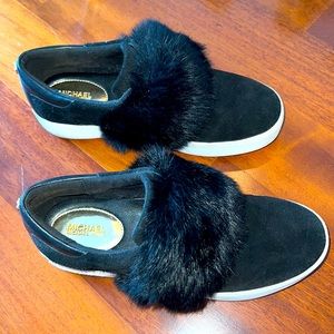 Michael by Michael Kors furry platform sneakers size 6.5